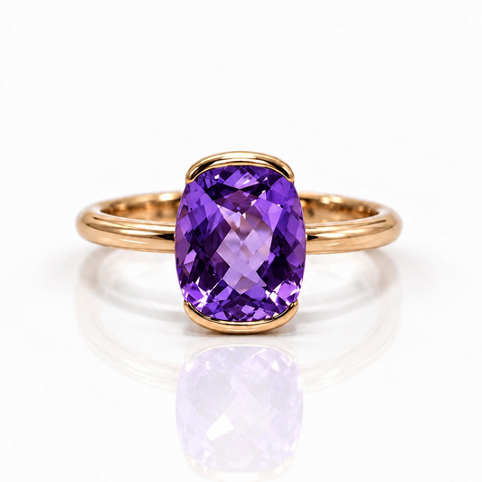 Anillo Purple Cushion