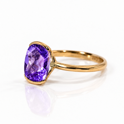 Anillo Purple Cushion