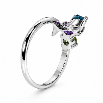 Anillo TriAmuleto de cristales