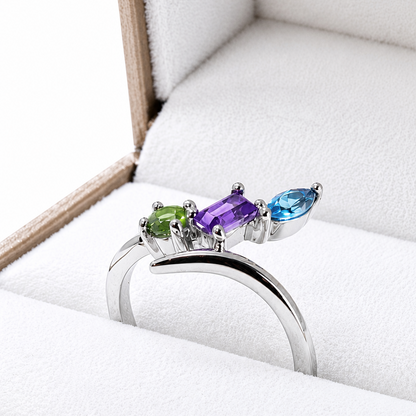 Anillo TriAmuleto de cristales