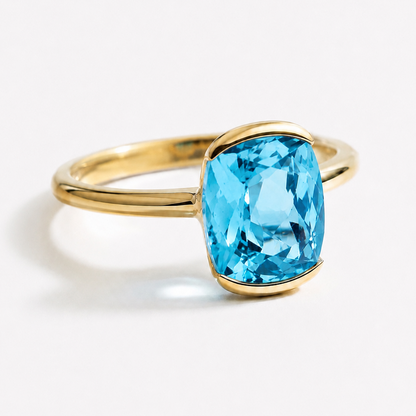 Anillo solitario Cushion