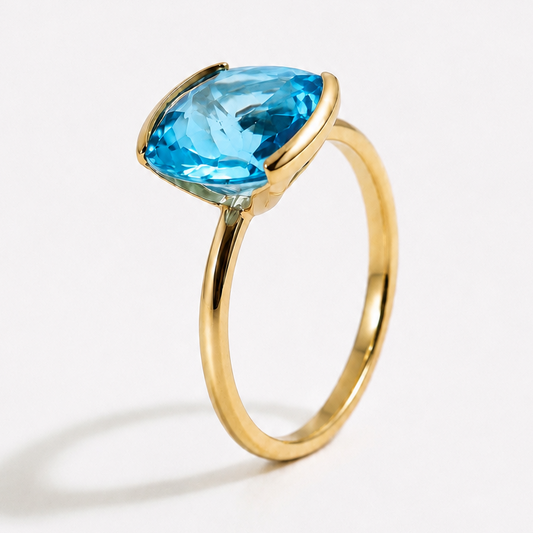 Anillo solitario Cushion