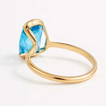 Anillo solitario Cushion