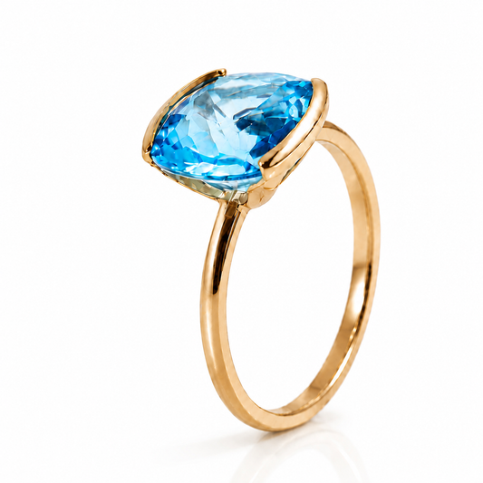 Anillo solitario Cushion