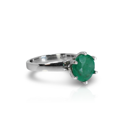 Anillo Grand Corona con esmeralda
