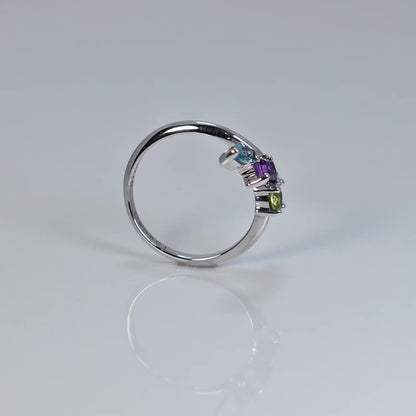 Anillo TriAmuleto de cristales
